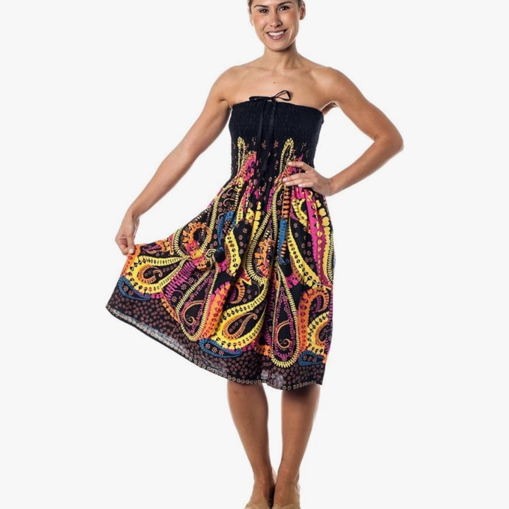 Colorful Paisley Women Swim Coverup